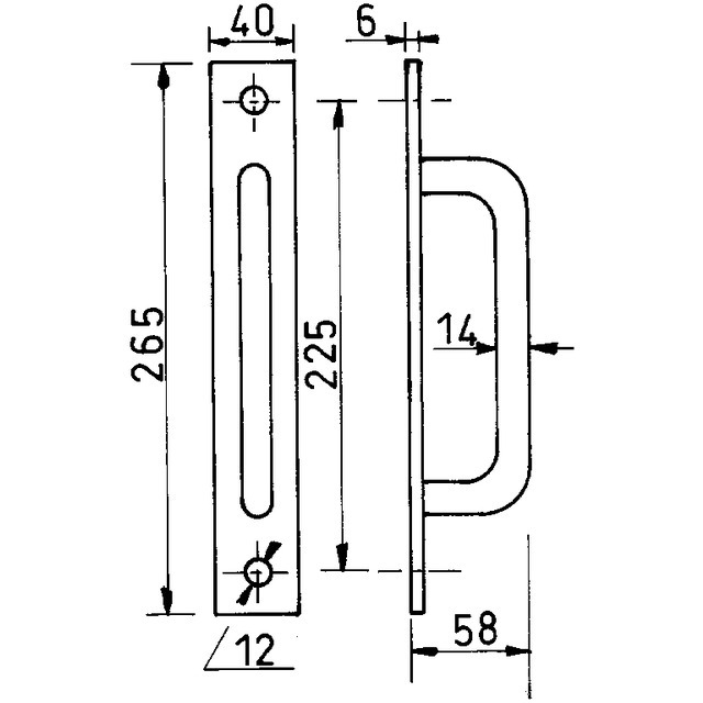 Poignee sur Platine 265 MM 1297 référence fournisseur 1850827
